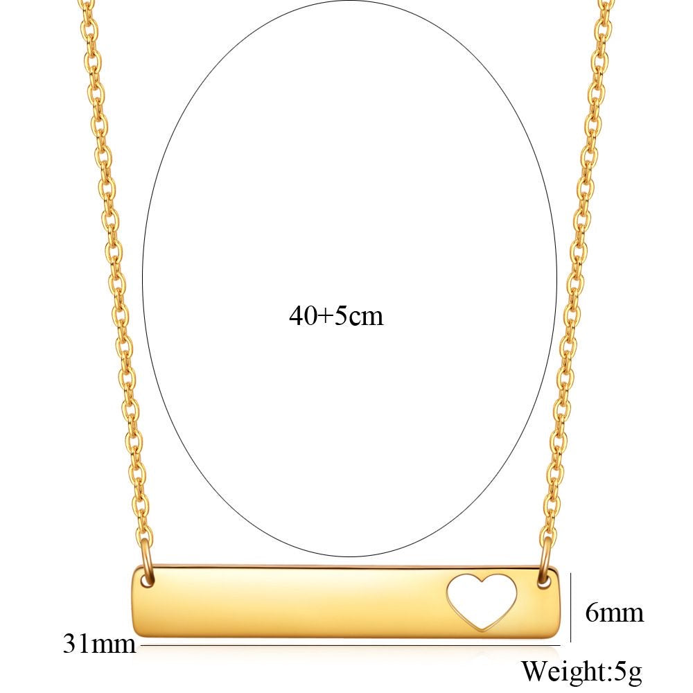 Heart Bar Necklace
