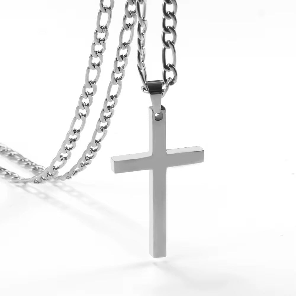 Engraved Cross Necklace