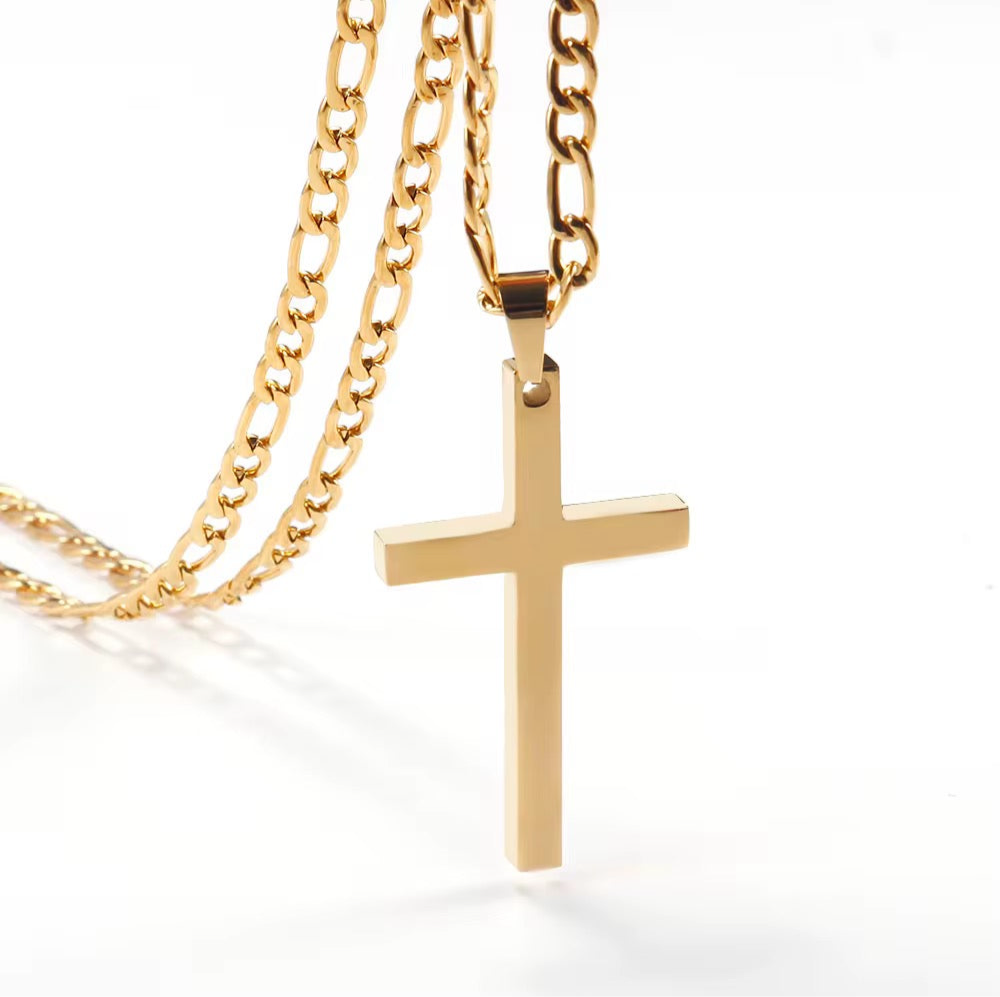 Engraved Cross Necklace