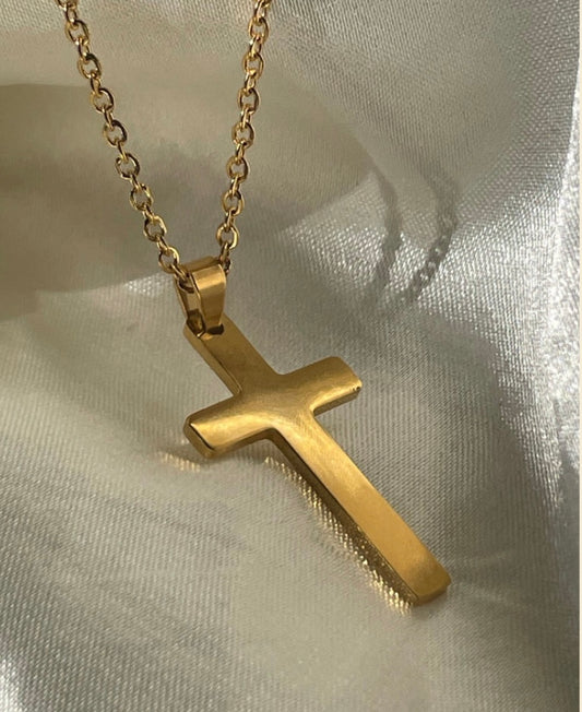 Engraved Cross Necklace